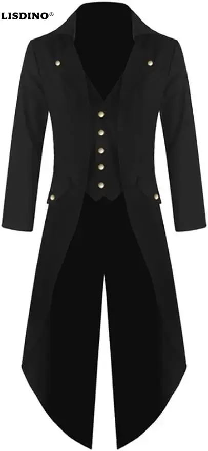 Vintage Trench Coat - Mens Steampunk Gothic Jacket Victorian Tailcoat