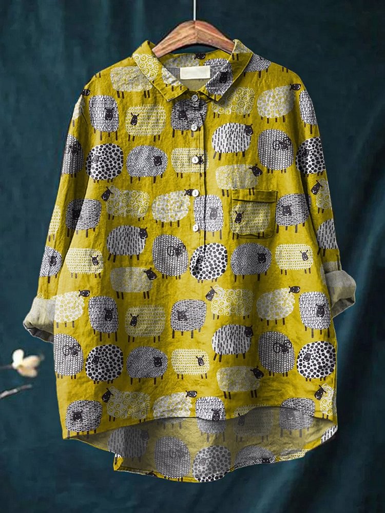 Vintage Fashion Patterns - Vintage Lovely Sheep Art Pattern 3D