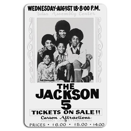 Vintage Fashion Posters - The Jackson 5 Tulsa Assembly Center