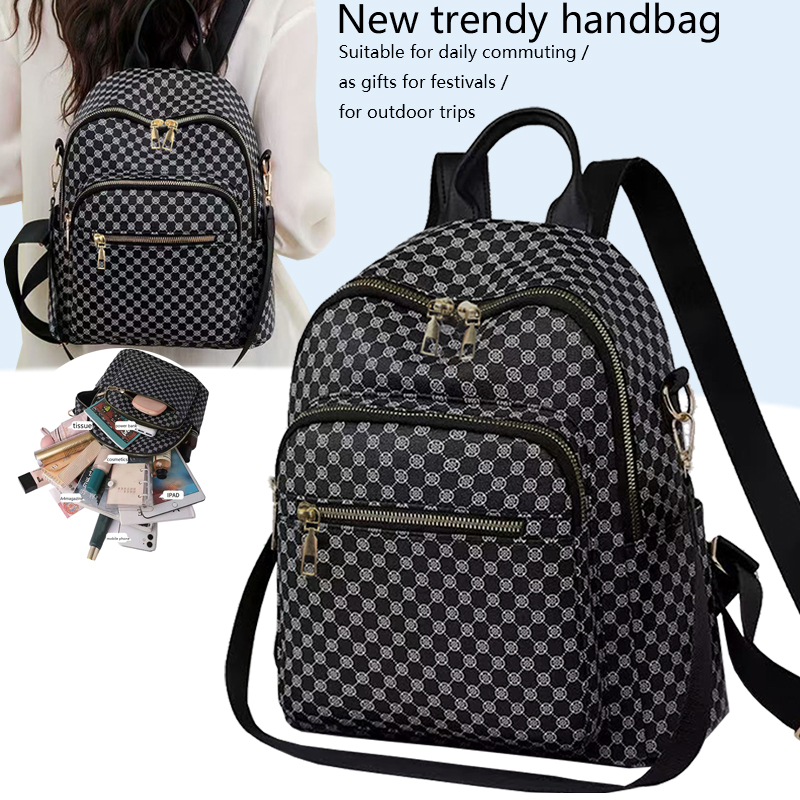 Vintage Fashion Patterns - Chic Vintage Geometric Pattern PU Backpack