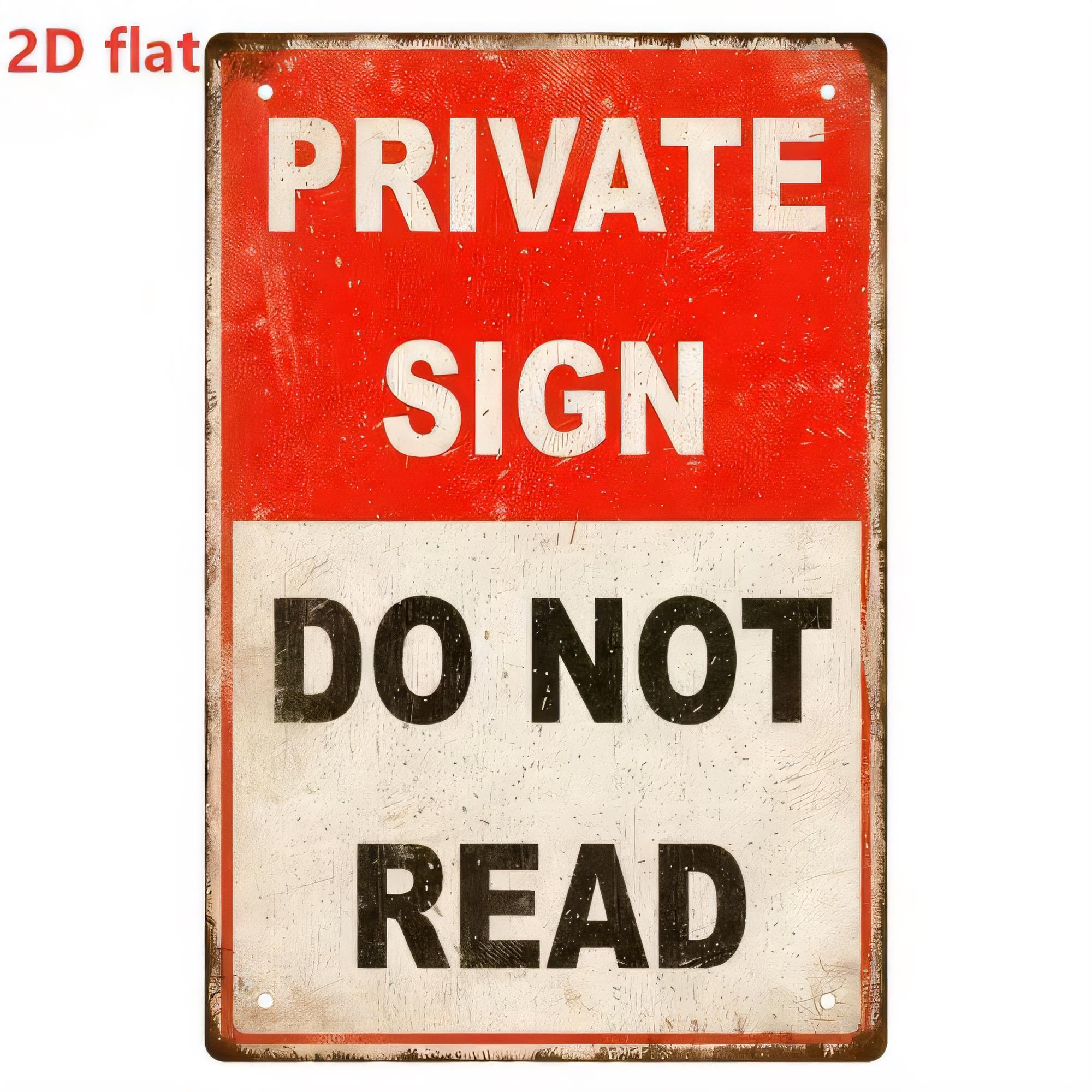 Tin Sign Private Sign Do Not R - Vintage Fashion Posters 评论和价格