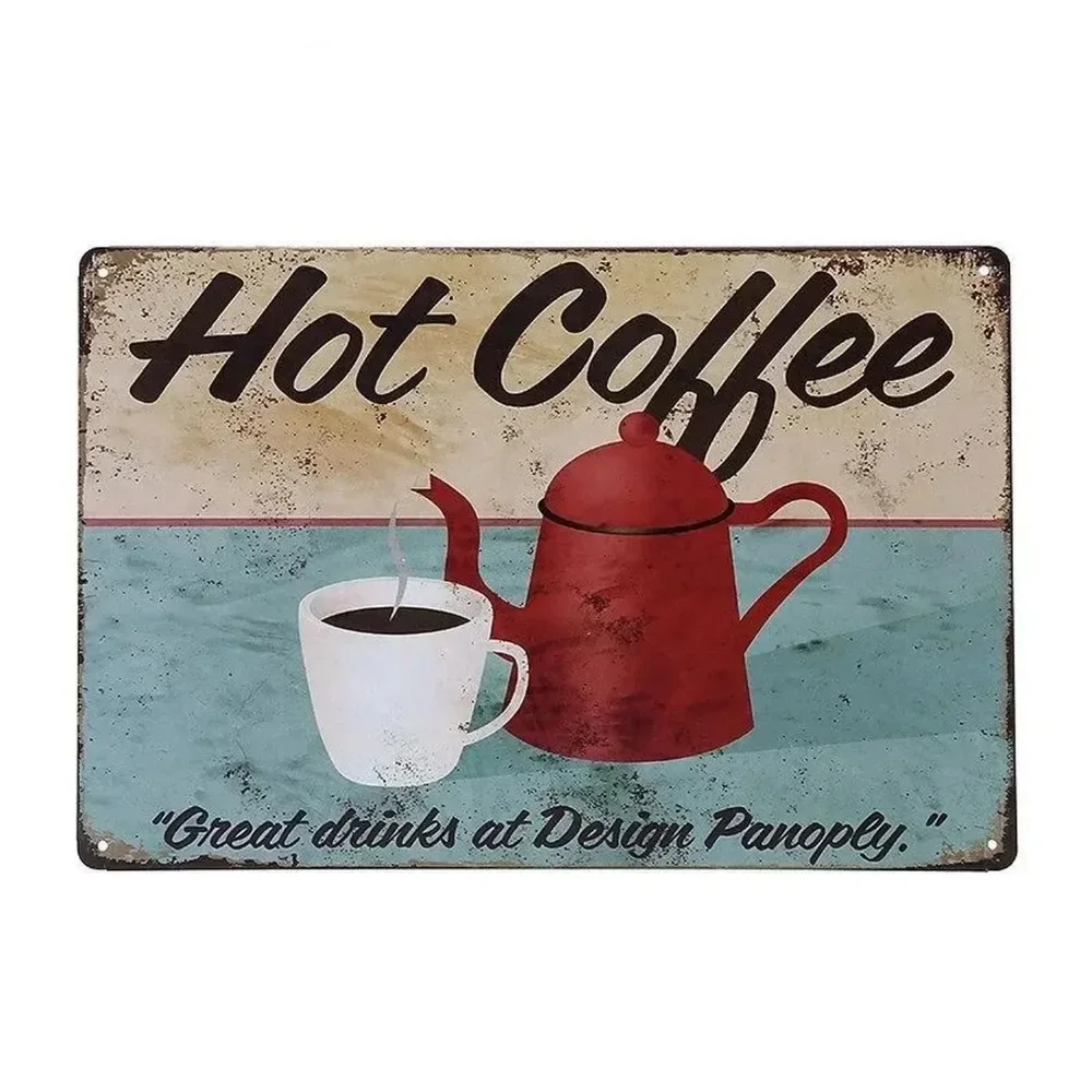 Plaque Metal Signs Drink Coffe - Vintage Fashion Posters 评论和价格