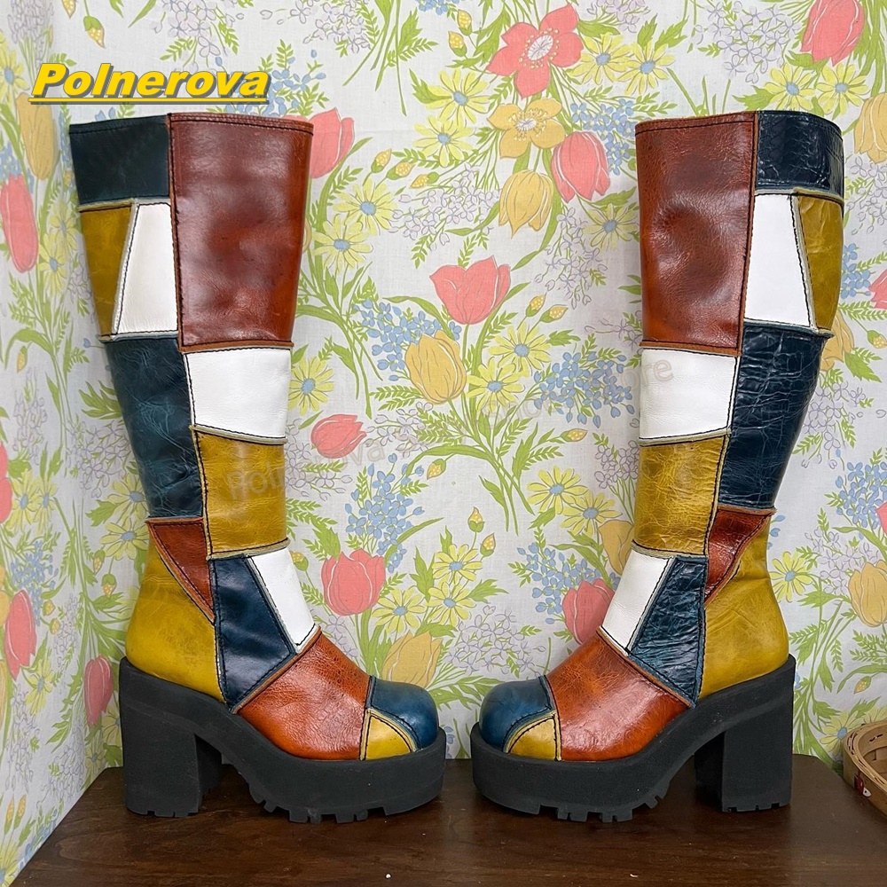 Women Retro Patchwork Leather  - Vintage And Modern Fashion 评论和价格