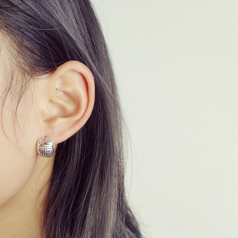 925 Silver Earrings Fashionabl - Vintage Fashion Ornaments 评论和价格