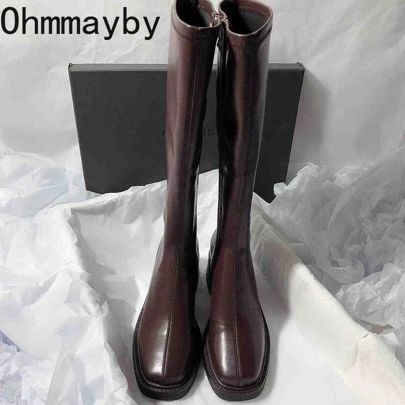Vintage Thick Heel Women Knee  - Vintage And Modern Fashion 评论和价格