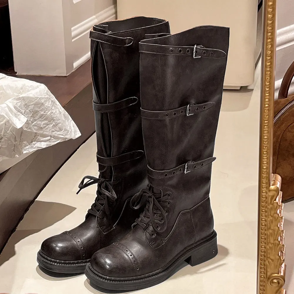 Women's Knee High Boots Vintag - Vintage Style Women Fashion 评论和价格