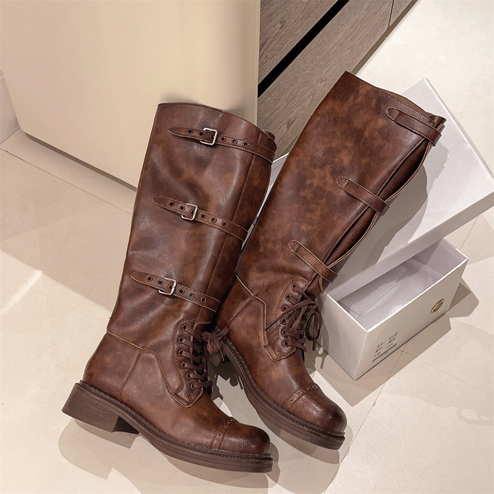 Women's Knee High Boots Vintag - Vintage Style Women Fashion 评论和价格