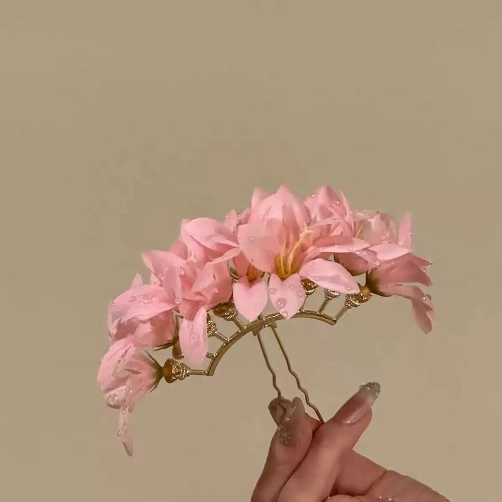 Rose Flower Red Flower Hairpin - Vintage Fashion Ornaments 评论和价格