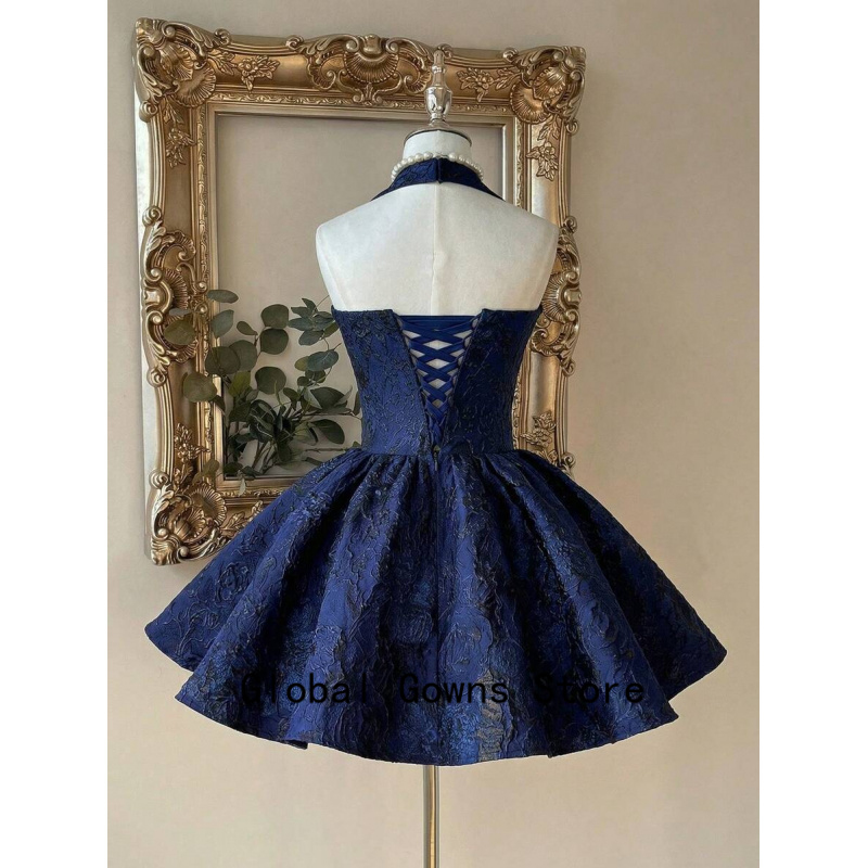 Royal Blue Vintage Halter Prom - Vintage Fashion Hong Kong 评论和价格