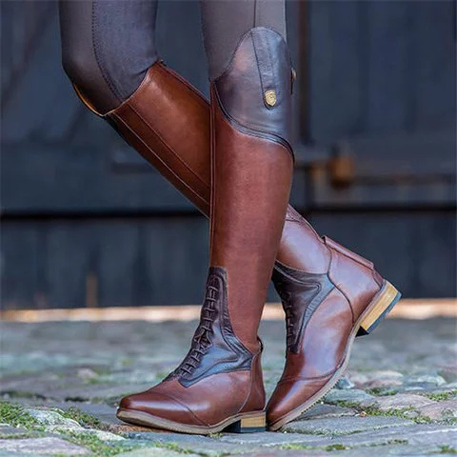 Knee High Boot Casual Boot Fas - Vintage Style Women Fashion 评论和价格