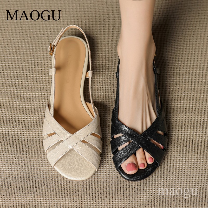 Women's Slingback Sandals Roun - Vintage Style Women Fashion 评论和价格