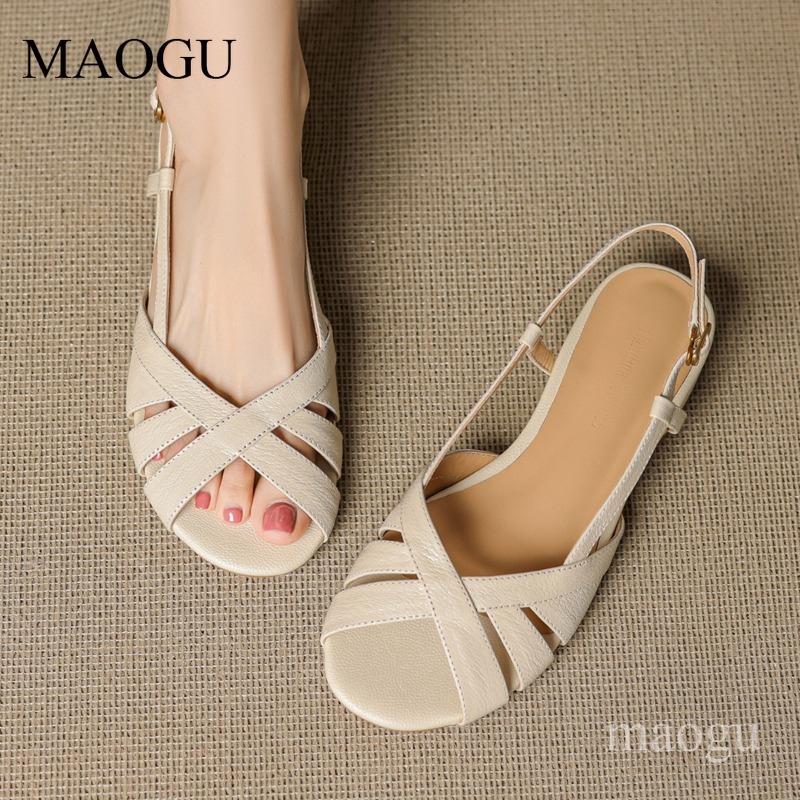 Women's Slingback Sandals Roun - Vintage Style Women Fashion 评论和价格