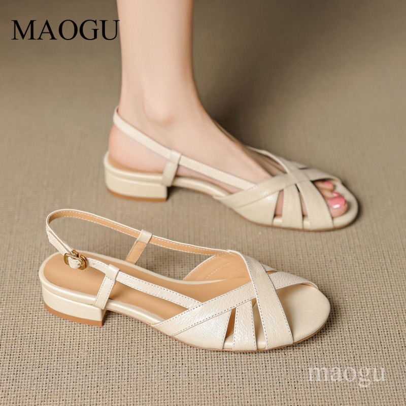 Women's Slingback Sandals Roun - Vintage Style Women Fashion 评论和价格