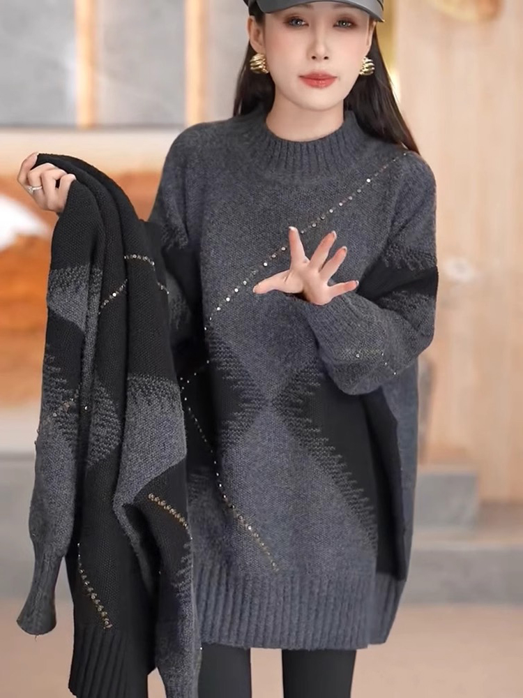 Winter Knitted Sweater Women's - Vintage Fashion Hong Kong 评论和价格