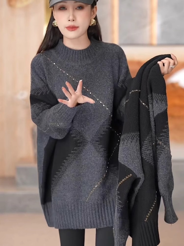 Winter Knitted Sweater Women's - Vintage Fashion Hong Kong 评论和价格