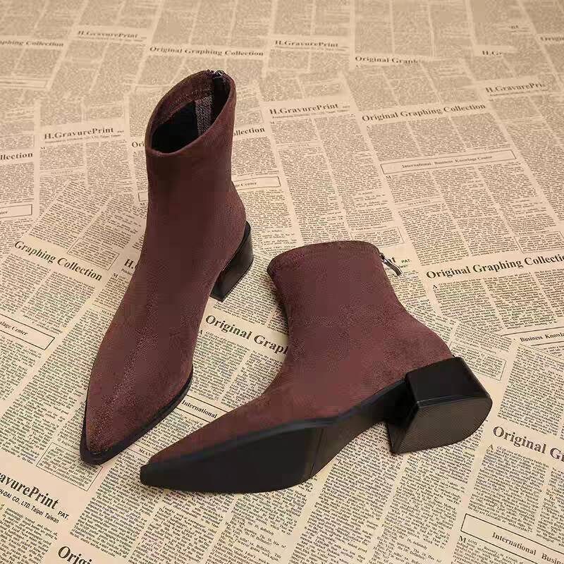 New Low Heel Women Mordern Ank - Vintage And Modern Fashion 评论和价格