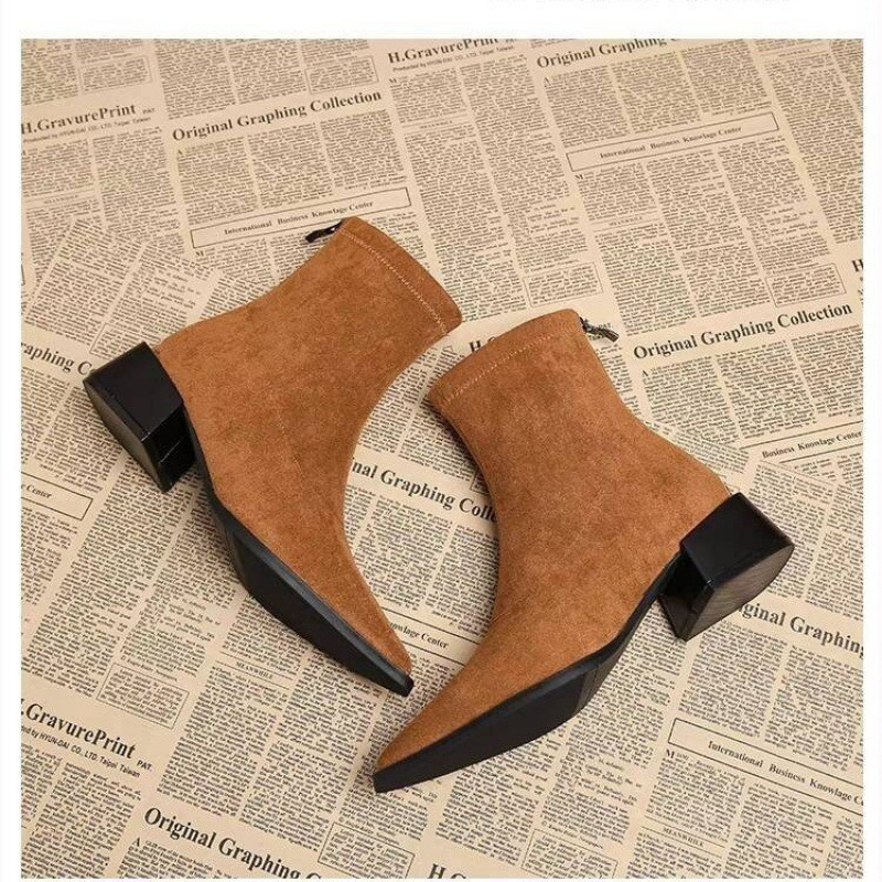 New Low Heel Women Mordern Ank - Vintage And Modern Fashion 评论和价格