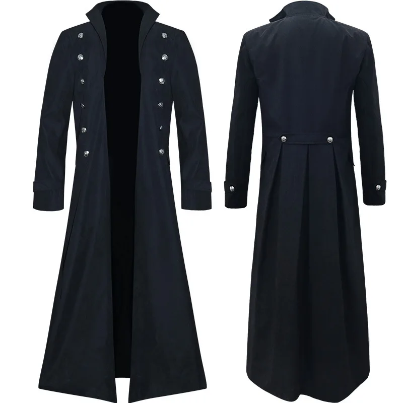 Medieval Men British Style Pun - Vintage Trench Coat 评论和价格