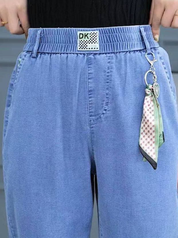 High Waist Straight Leg Ice Si - Mom Jean High Rise 评论和价格