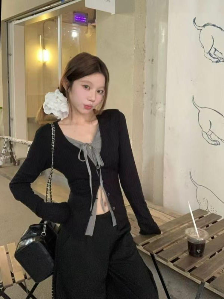Vintage Contrast Tie Faux 2PCS - Vintage Fashion Hong Kong 评论和价格