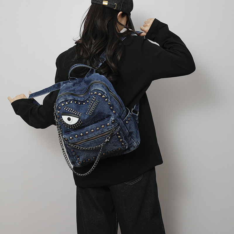 Vintage Denim Rivet Backpack W - Vintage Fashion Patterns 评论和价格