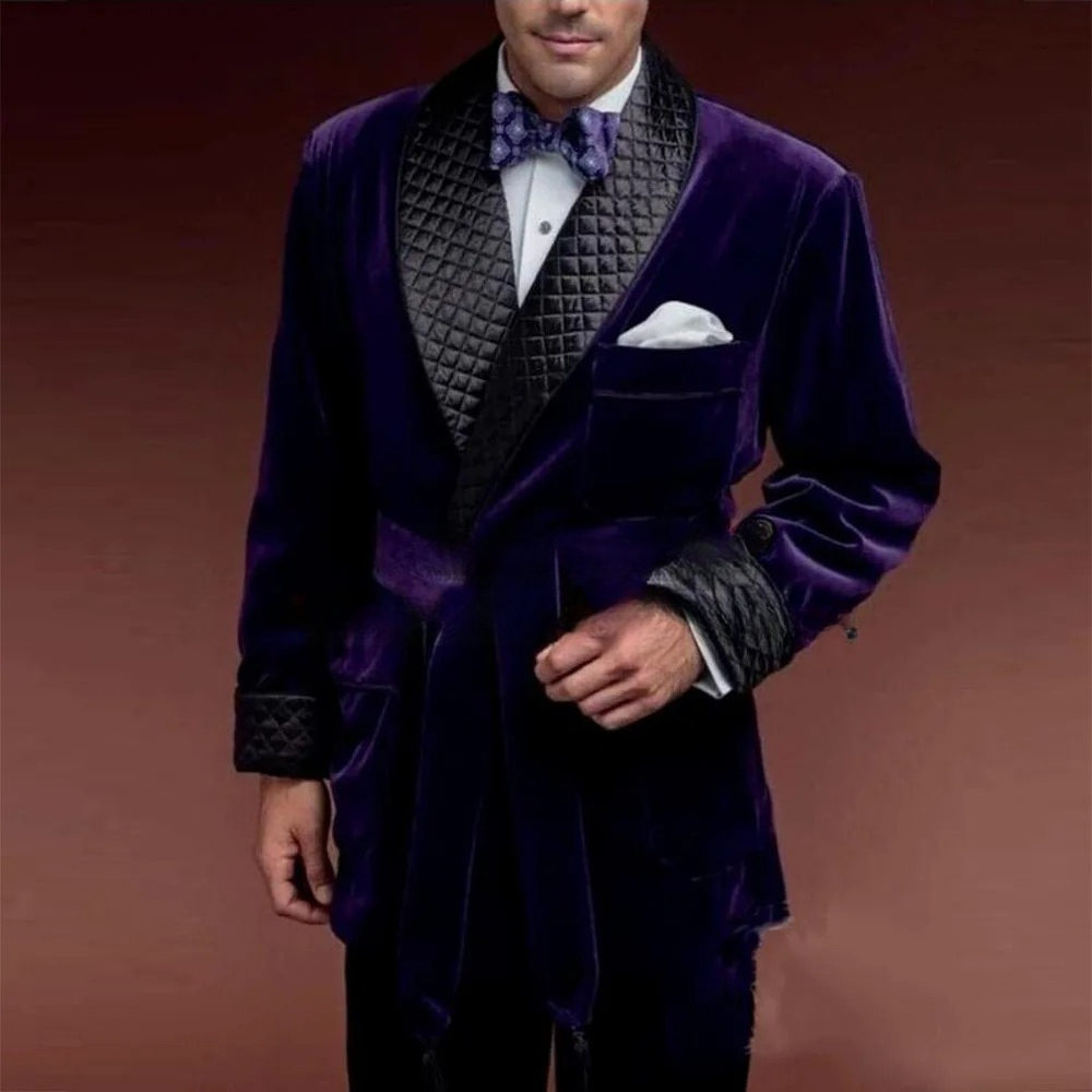 Green Velvet Smoking Suit Jack - Vintage Trench Coat 评论和价格
