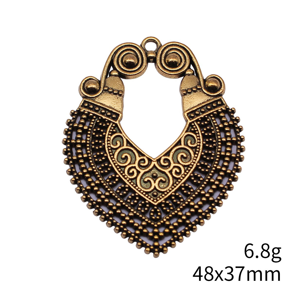 8pcs 48x37mm(1.89x1.46inch) 2  - Vintage Fashion Earrings 评论和价格
