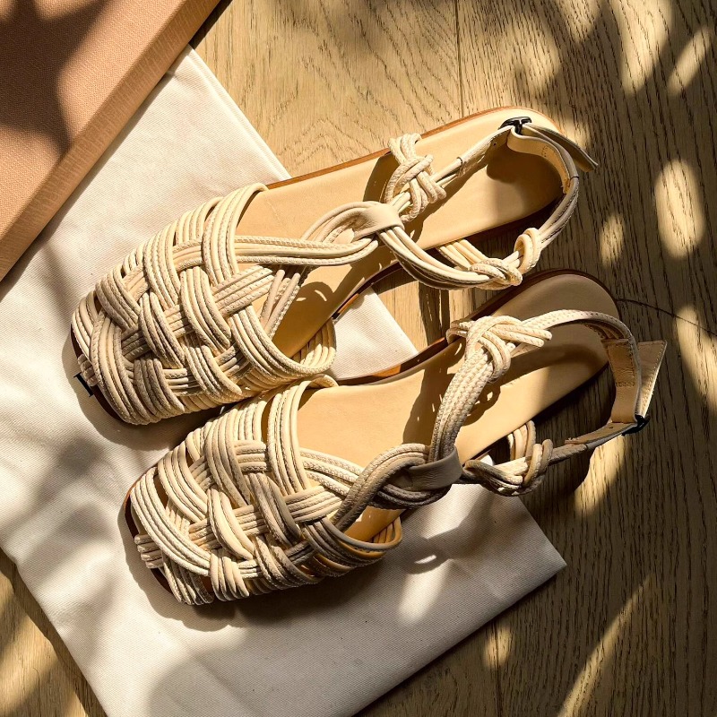 Vintage Hand-woven Flat-bottom - Vintage And Modern Fashion 评论和价格