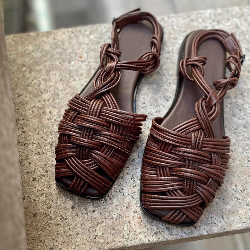 Vintage Hand-woven Flat-bottom - Vintage And Modern Fashion 评论和价格