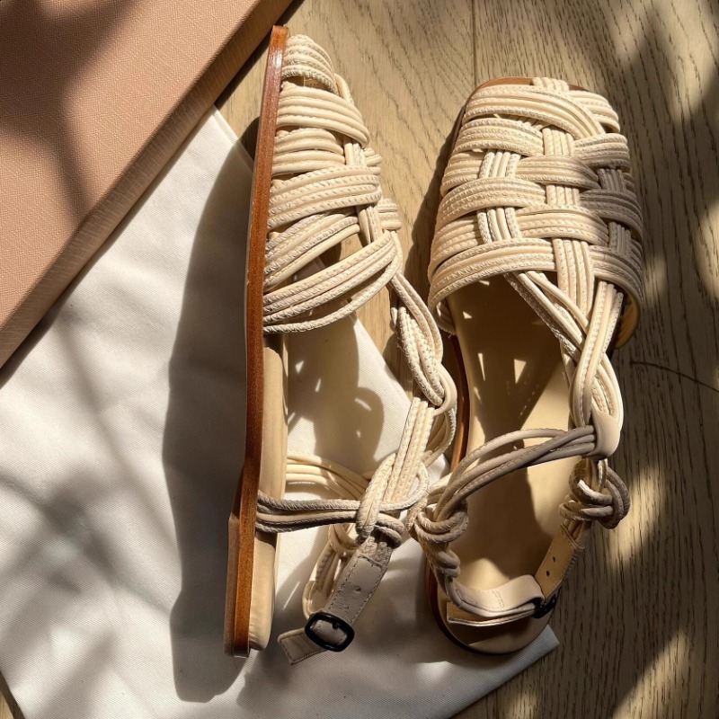Vintage Hand-woven Flat-bottom - Vintage And Modern Fashion 评论和价格